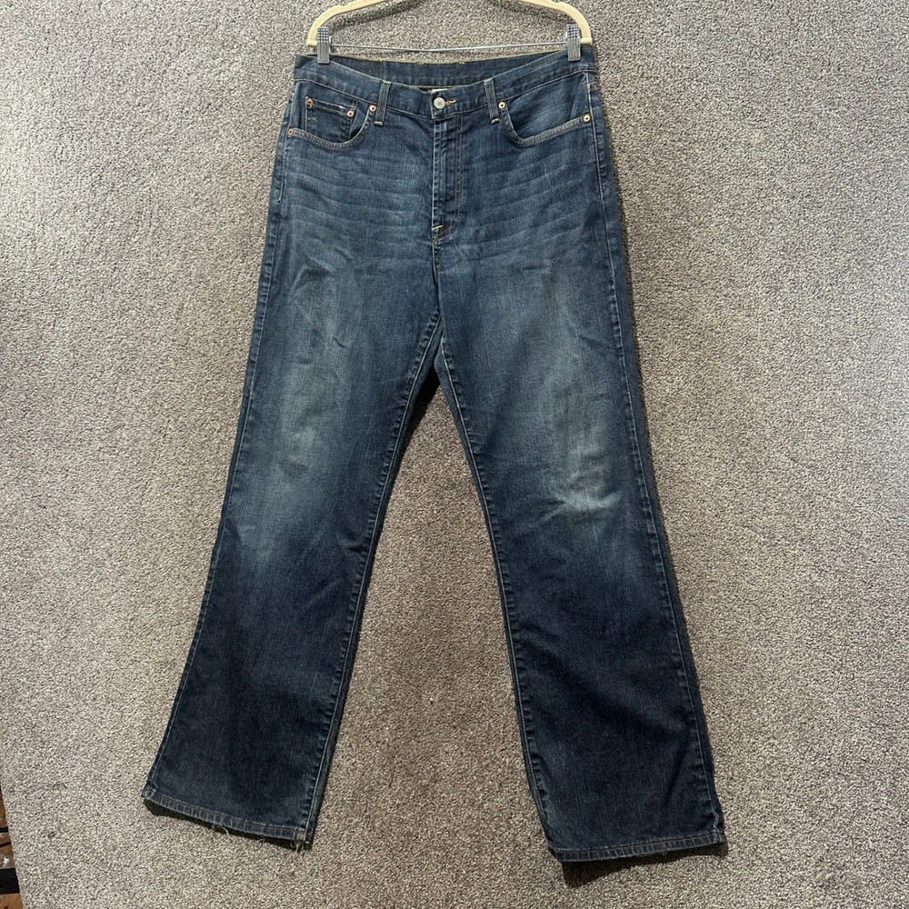 Lucky Brand Dungarees Classic Fit Jeans Mens 34 Dark Wash Blue 7M10771